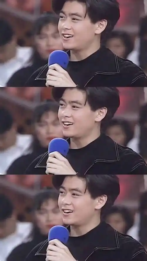 十八岁左右的林志颖,一紧张就傻笑,但傻气还是掩盖不住帅气!