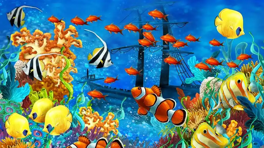 手绘海底世界壁纸