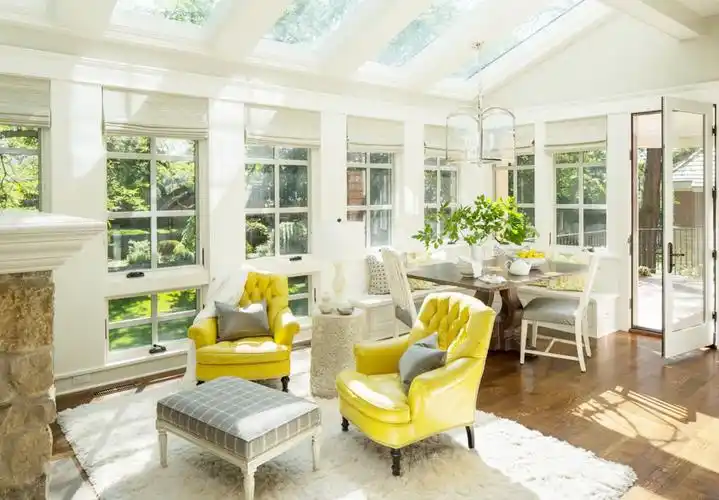 室内屋顶玻璃房效果图