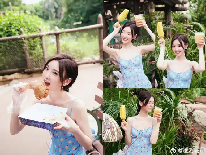 毛晓彤星黛露合影##毛晓彤上海迪士尼游玩随拍