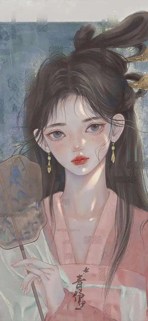 古风美女手绘插画,古风美女手绘插画图片(若有诗书藏于心)