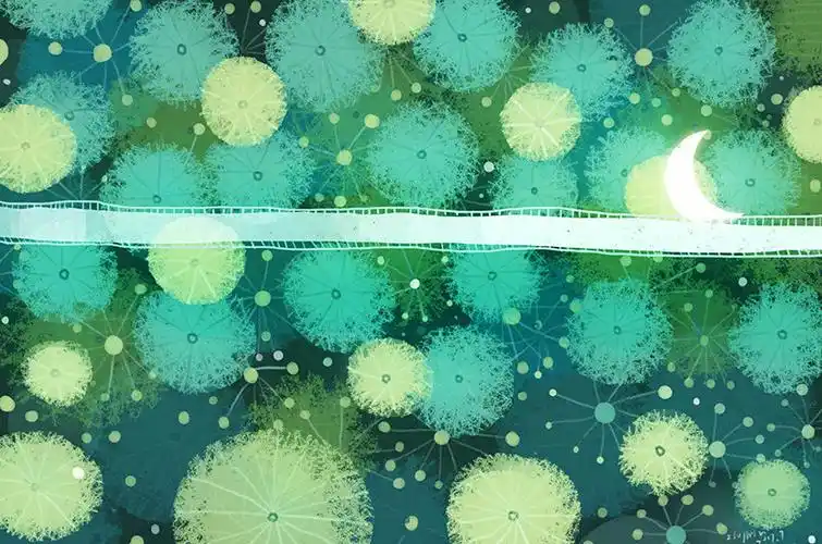 朋友圈封面图片小清新,手绘风景插画壁纸