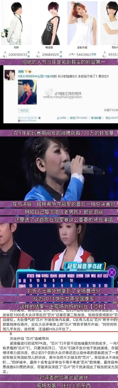 11届快女 最癫的选秀##刘忻曾经是jyp的签约艺人