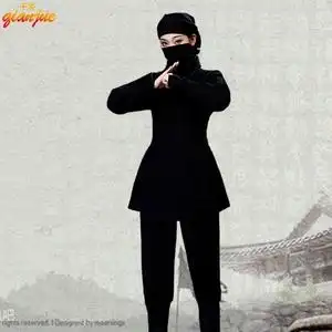 古装男女汉服棉麻古代黑衣人刺客小偷蒙面杀手夜行衣武侠演出服装