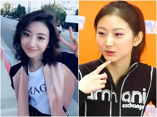 景甜10年前旧照(右照)和近照对比.(图/翻摄自景甜微博,新浪娱乐)