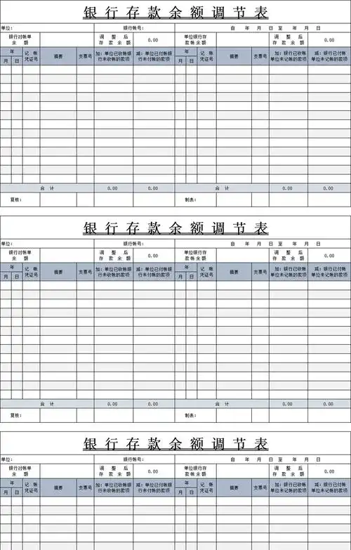 银行存款余额调节表_excel表格_财务会计_小q办公