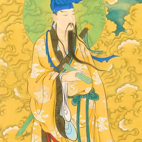 纯阳祖师吕洞宾画像挂画道教神仙吕祖神像绢布国画