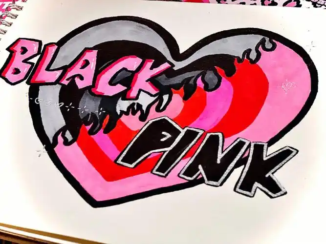 字母涂鸦  #blackpink