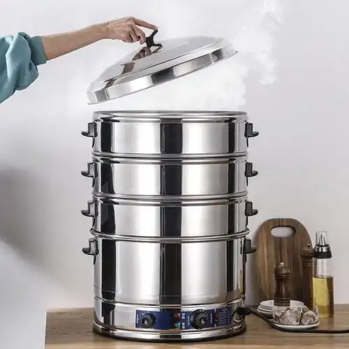 多层电蒸锅电蒸笼商用多功能定时大容量蒸包子机蒸馒头蒸菜家用|40cm3