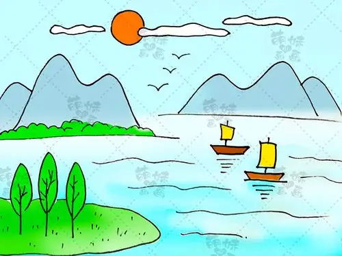 用几根简单的线条就能画出漂亮的风景画简笔画,快来试试吧