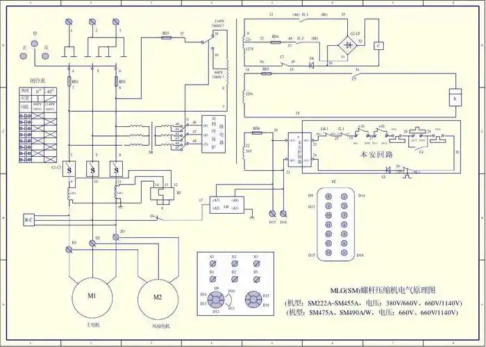 mlg复盛螺杆压缩机电气原理图