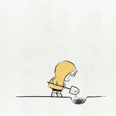 超萌可爱暖心治愈头像插画图片