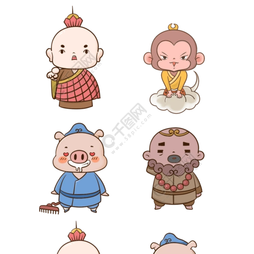 西游记卡通人物组合素材