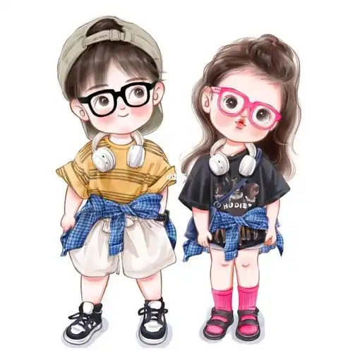 情侣头像酷男孩配酷女孩