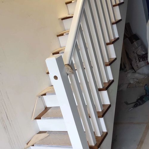 上海实木楼梯实木楼梯扶手实木楼梯护栏定制美国红橡木欧洲榉木