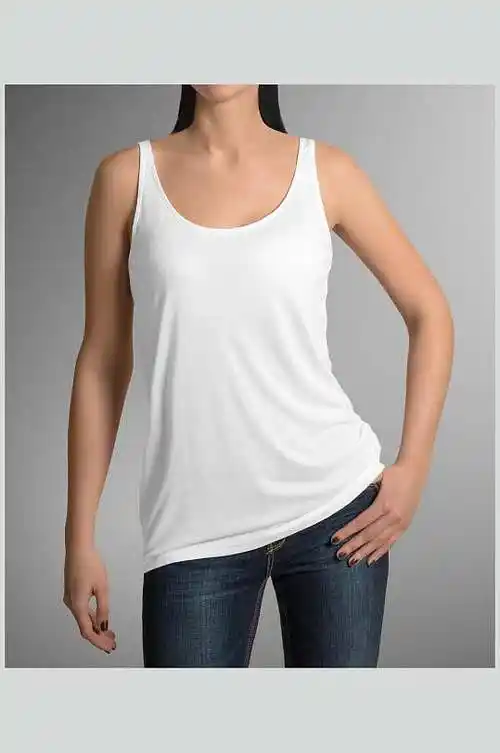 白色背心服装贴图样机