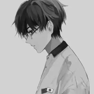 高冷男头像动漫黑白 帅气好看的男生头像动漫冷酷黑白图片_男生动漫