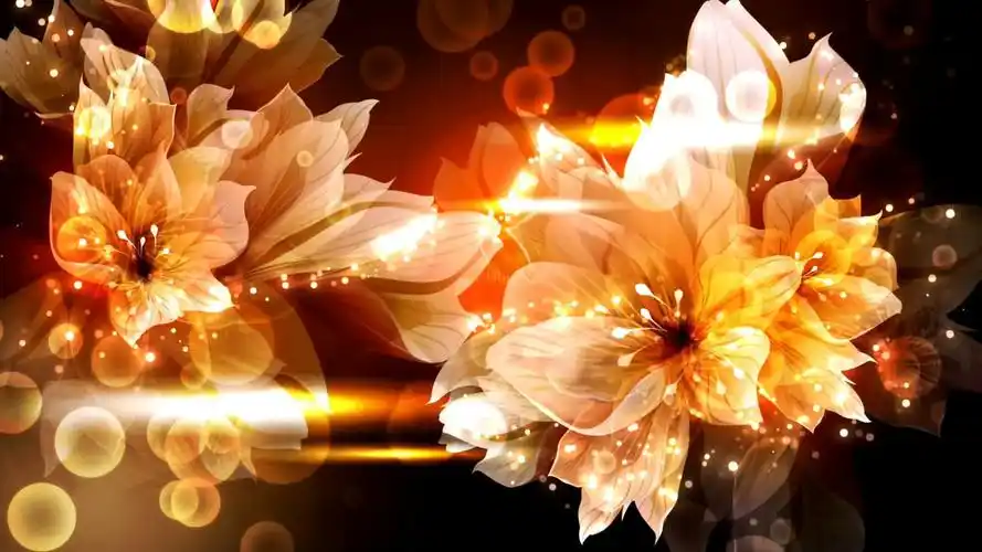 唯美大气旋转鲜花粒子光斑_2120x1193_高清视频素材下载(编号:1531211