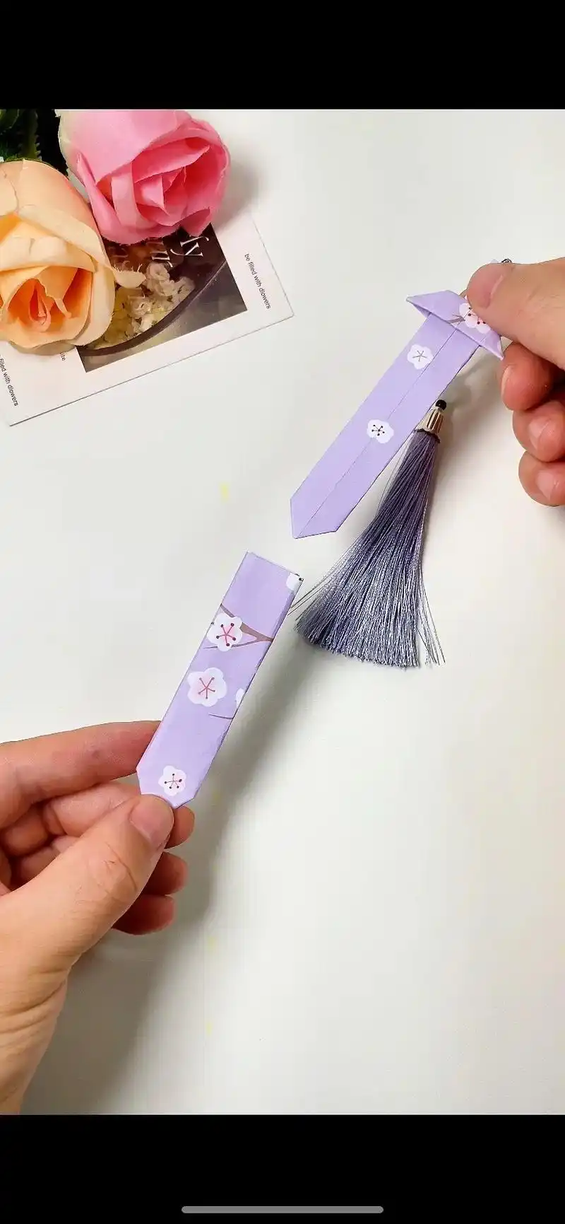 手工宝剑折纸教程.