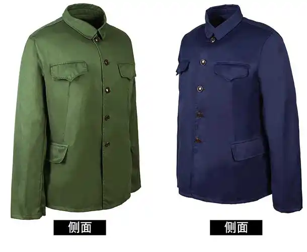 65式老蓝色的确良涤卡单上衣绿单裤子老兵怀旧干服聚会男迷服装绿色衣