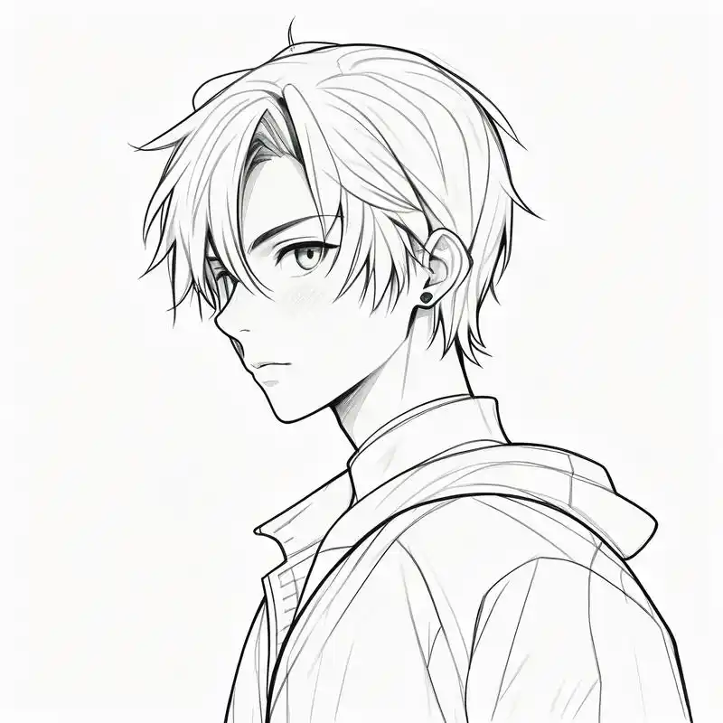 96 动漫男生黑白头像精选 探索二次元的世界,这组动漫男生黑白头像
