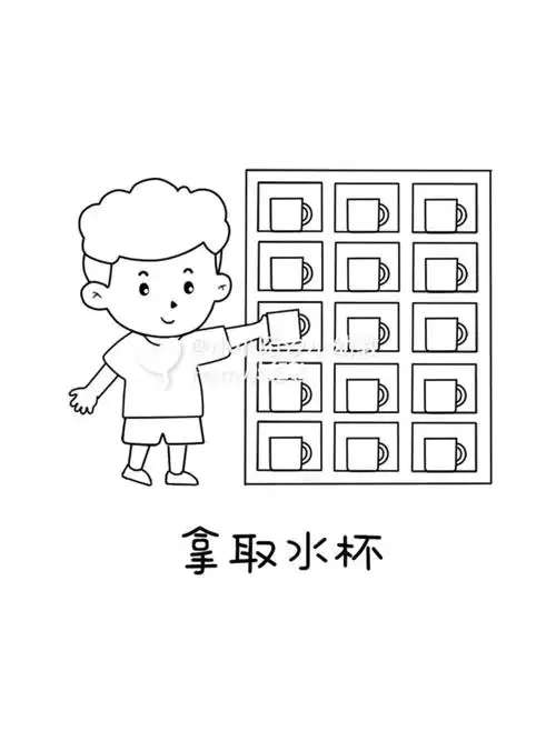 幼儿园环创|我会排队喝水素材图_幼儿园_幼儿_教育_学前教育