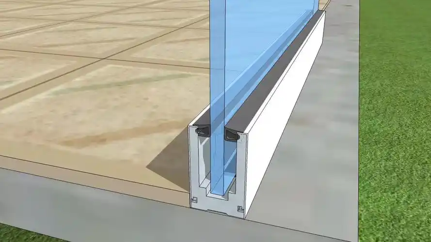 用于玻璃栏杆的地板 u型底鞋铝型材