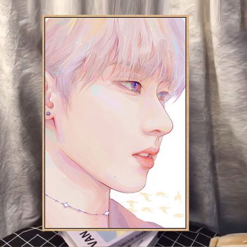 马嘉祺diy数字油画时代少年团填充油彩画手工画画手绘填色礼物