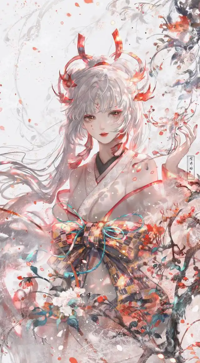 唯美古风人物插画作品