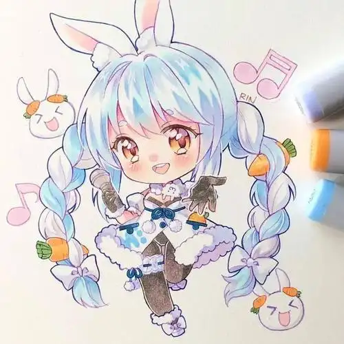 画的超好的马克笔动漫手绘可爱风