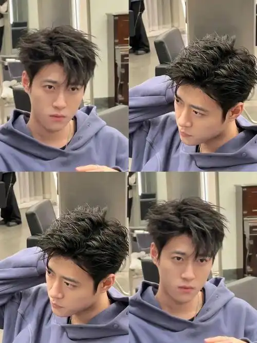 男生烫这款发型简直太帅啦|||第一款