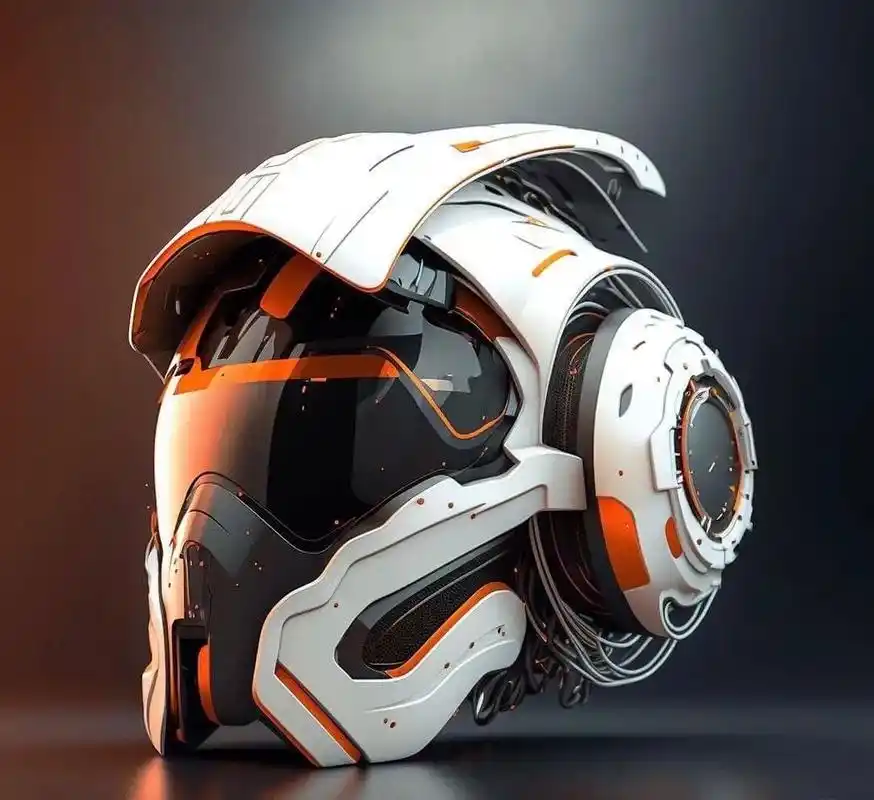科幻前卫头盔 (二)谁量产一下#看这个头盔多帅#机车装备#机 - 抖音