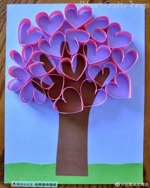 为了孩子的手工课有多努力#用彩色卡纸就可以制作出漂亮创意拼贴画,一