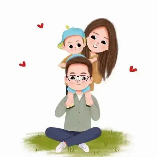 一家三口头像(男孩篇)