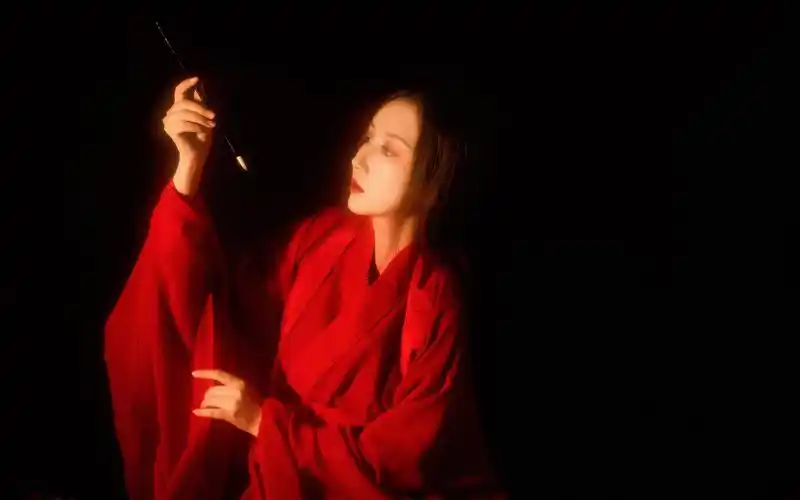 性感红衣古装美女写真,高清图片,电脑桌面-壁纸族
