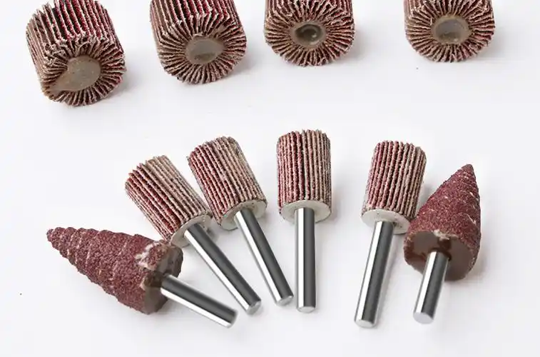 带柄叶轮百叶轮磨头砂纸木材金属抛光打磨头电磨机内磨直磨机625mm50