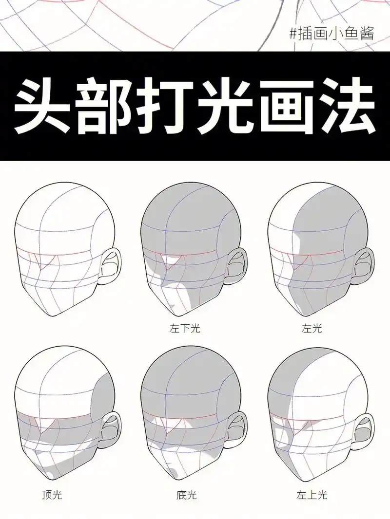 新人小白看了就会的二次元头部画法.#ipad - 抖音