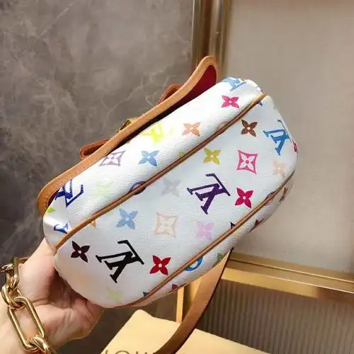 女士白三彩蝴蝶结单肩腋下包