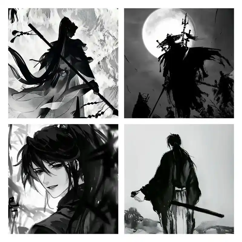 雨纷纷旧故里草木深 我听闻你始终一个人#古风头像 #动漫男头 - 抖音