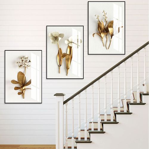 楼梯间装饰画客厅墙面壁画走廊走道过道楼道墙画现代简约三联挂画