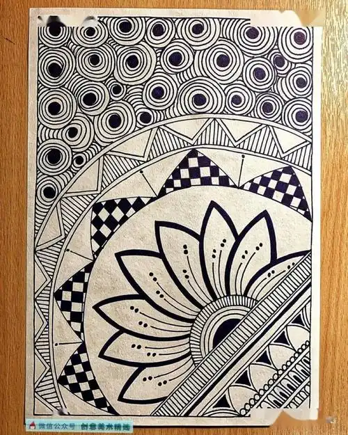 黑白装饰画创作必备——20张漂亮的母版纹样素材