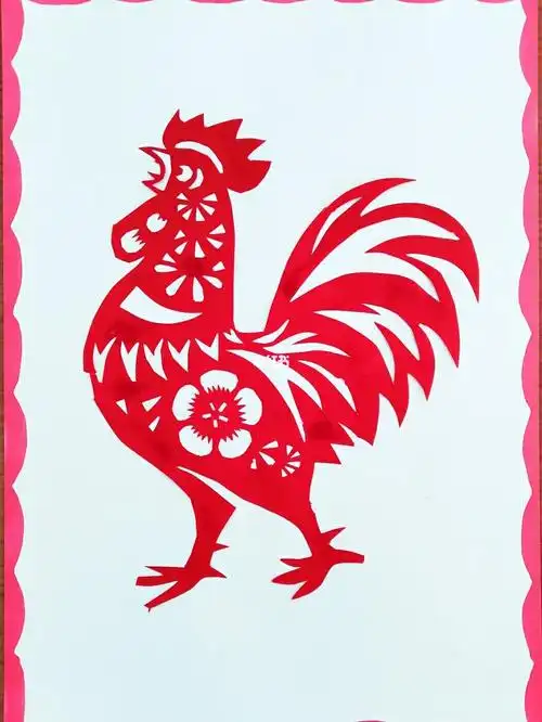 剪纸鸡