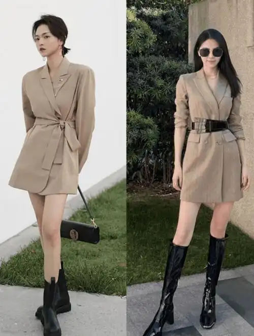 小知识:西装裙配什么鞋子好看(女生西装裙搭配高跟鞋合适吗)-图8