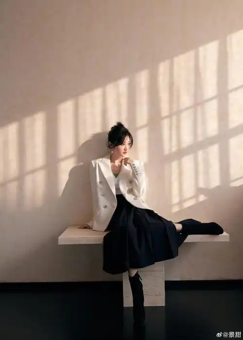 景甜同款法式白色西装外套秋冬新款简约通勤气质优雅百搭上衣 - 17网