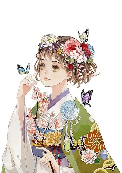 中国风浓郁的二次元美女插画人物有一种孤婉的气质