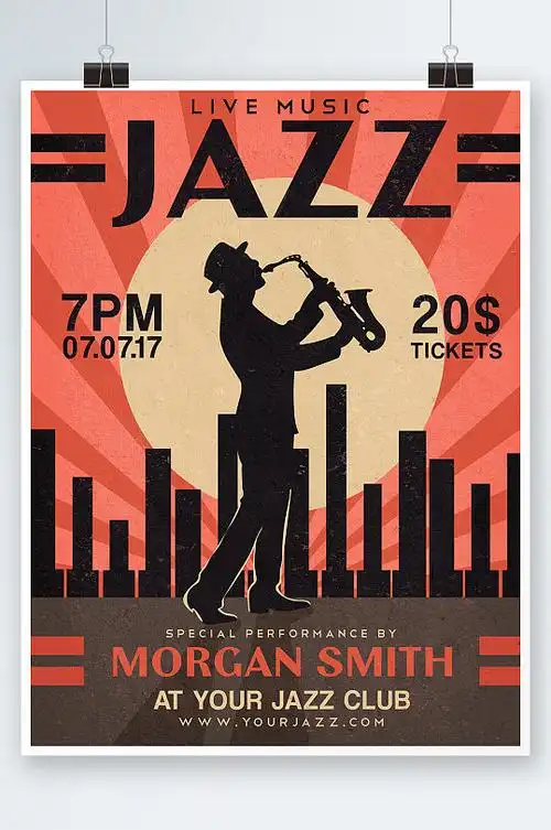简约爵士音乐海报设计