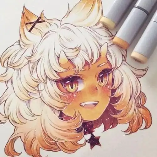 十二星座马克笔头像