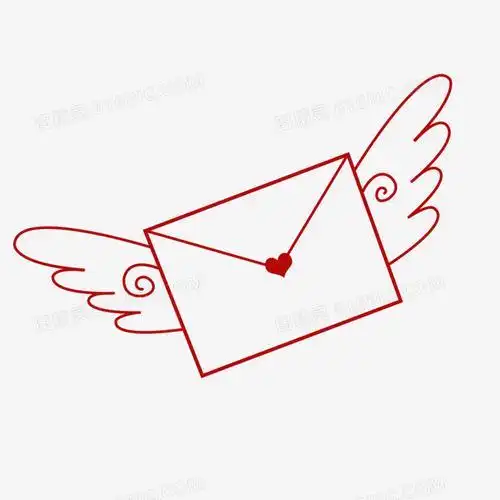 带着羽毛的信封简笔画