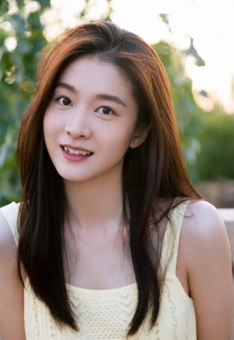 张雪迎# 一袭黄色针织裙套装,清纯甜美,娇嗔欲滴,俏皮灵动的小仙女