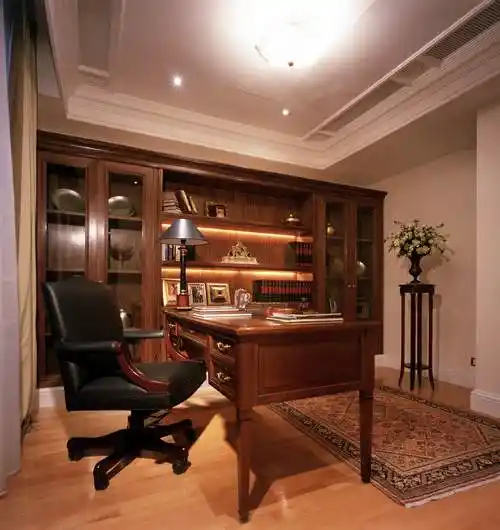 简约北美风格别墅书房